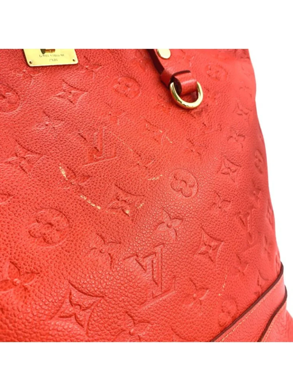 Louis Vuitton Citadines PM Monogram Empreinte Orian Leather Red Shoulder Bag